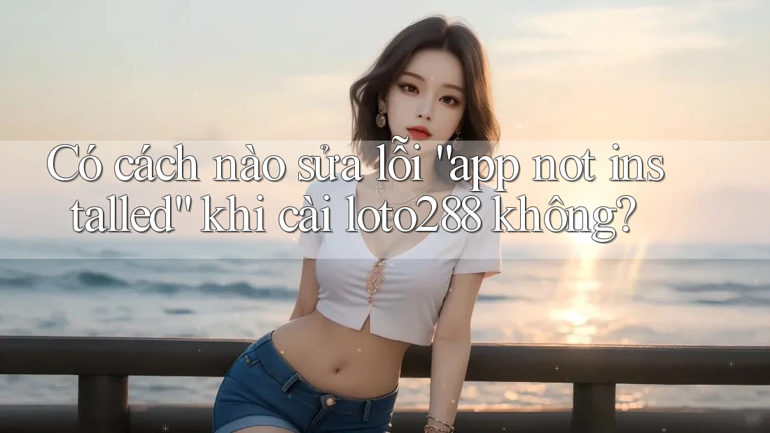 Có cách nào sửa lỗi “app not installed” khi cài loto288 không?