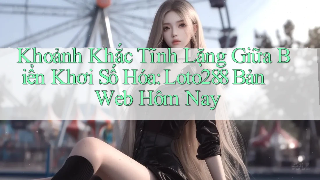 Khoảnh Khắc Tĩnh Lặng Giữa Biển Khơi Số Hóa: Loto288 Bản Web Hôm Nay