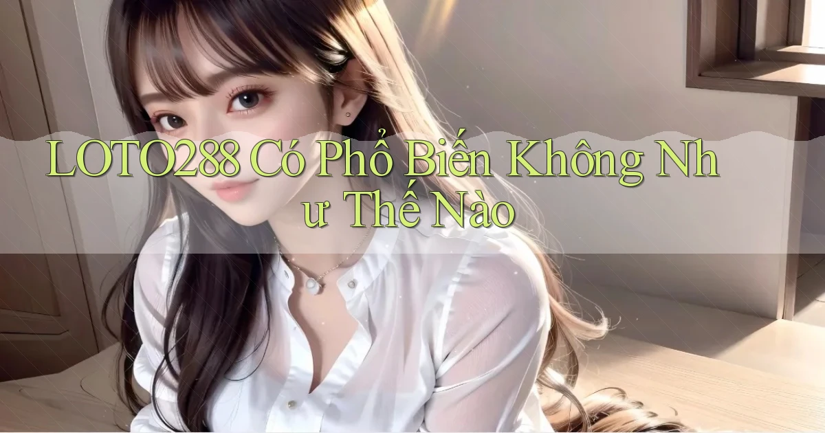 loto288 có phổ biến không như thế nào