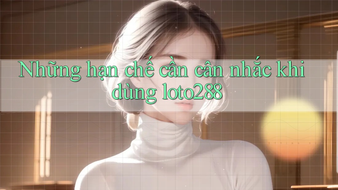 Những hạn chế cần cân nhắc khi dùng loto288